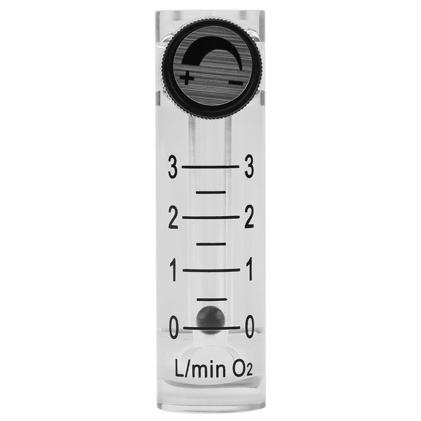 Hilitand Gas Flowmeter, LZQ-2 Flowmeter 0-3LPM Flow Meter with Control Valve for Oxygen, Air, Gas