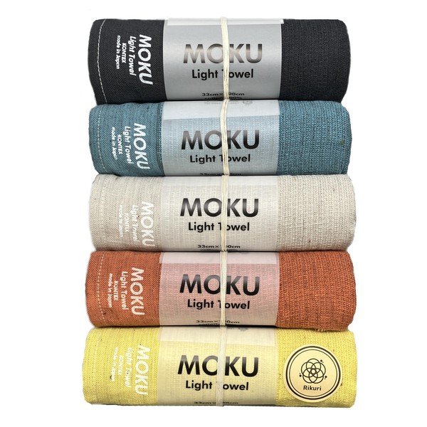 MOKU Face Towels, Set of 5, Kontex Imabari Towels, 13.0