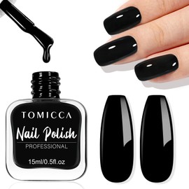 TOMICCA Easy Peel Off Gel Kit Removable Gel Nail Starter Peel Off Base Gel (Black)