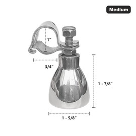 Marine Boat Steering Wheel Maneuvering Turning Control Knob, Universal Marine Grade Stainless Steel, Fits Steering wheels Rim Dia. L:1-3/4" ,M: 1-5/8", S: 1-1/2" (Medium)