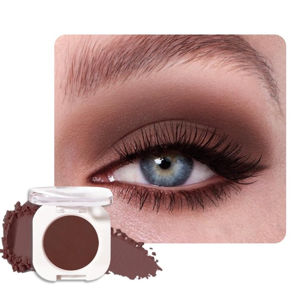 FeiCuiYun Single Matte Eye Shadow Palette Makeup, Coffee Matte Eyeshadow