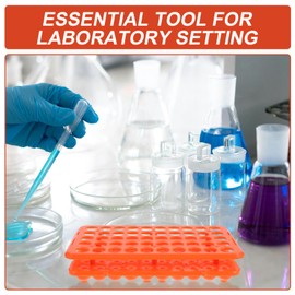 COLLBATH Test Tube Storage Stand 50-well Tube Holder Detachable Metal Construction