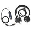 Binaural Headset Office Headset with Mic and Audio Control for