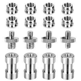 Camera Screw 1/4" & 3/8" Converter Photography Support Auxiliary Tool 1/4" 3/8" Screw Diameter Male to Female Convert Reassemble Tripod Monopod SLR Head Ball Head Adapter Parts Kit Multi-Purpose Smartphone Camera Microphone LED Light Acoustic Equipment S