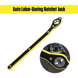 VKALTUL Auto Labor-Saving Jack Ratchet Wrench with Long Handle for Scissor Jack, Lug Wrench for Tire Jack, Car Jack Wrench Positive and Reversal Knob Design For Travel/Truck/SUV/Vans