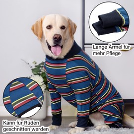 Axcimond Dog Body After Surgery Dog Onesie Dog Body Castration / Male Surgical Body Dog Recovery Suit for Dogs After Surgery Long Sleeve Wound Protection Suits Alternative to Collar for Dogs