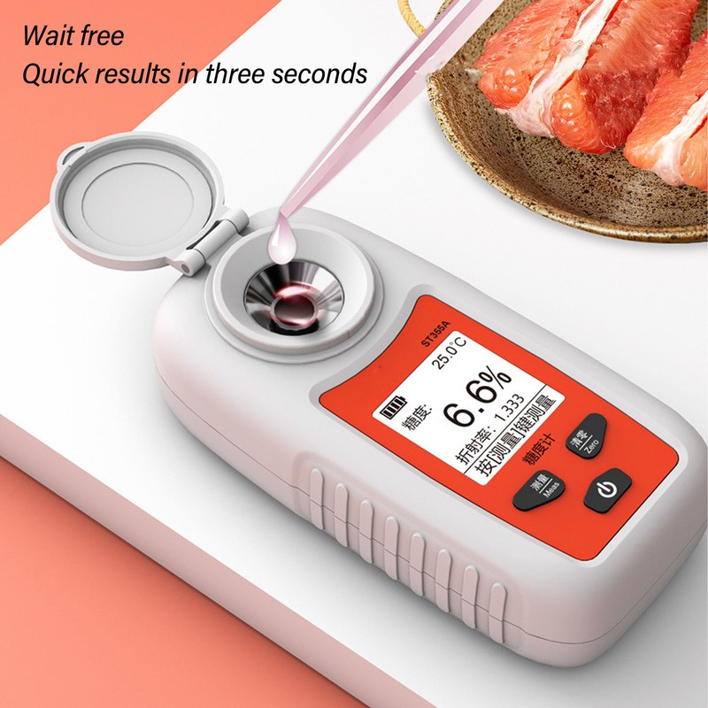 LCD Brix Digital Refractometer Non Slip Dust Proof Cover Digital