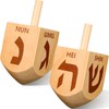 Wonderjune 2 Pcs Hanukkah Dreidels Toy Inspire Game Extra Large