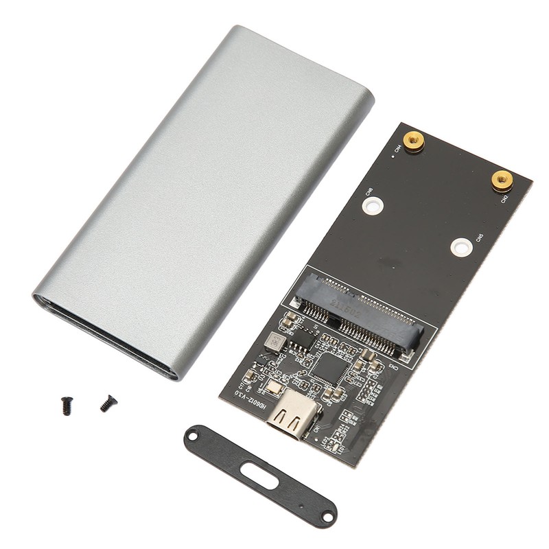 Tyep C to MSATA Enclosure Aluminum Alloy USB3.1 Gen2 Type