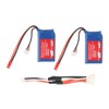 2Pcs 7.4V 1100mAh Lithium Battery with Charging Cable Fit for