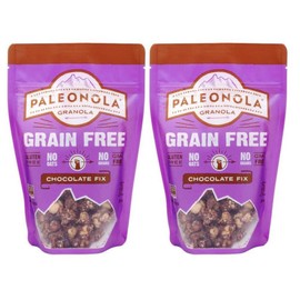 Paleonola Grain Free Gluten Free Non-GMO Granola, Chocolate Fix Flavor - Pack of 2, 10 Oz. ea.