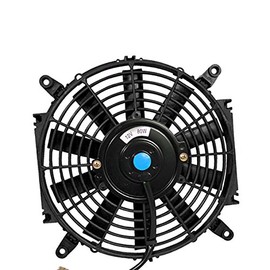 Morakot Racing - Universal 10" Inch Radiator Cooling Fan Push Pull Electric 12v Power Black