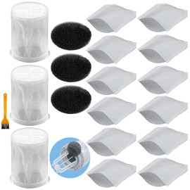 Filters Compatible with Makita Cordless Vacuums LC01Z, XLC02ZB, XLC02R1B, XLC02RB1W, XLC02ZW, XLC03R1BX4, XLC03ZBX4, XLC09ZB, DCL180Z, DCL181FZWX, 3 HEPA Filters, 3 Foam Filters, 12 Dust Bag