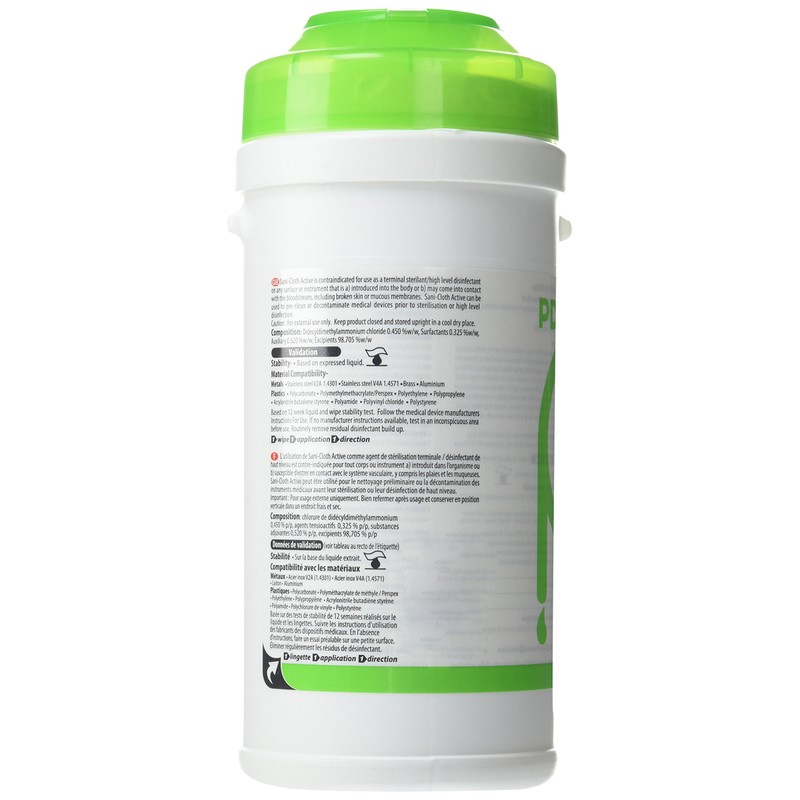 Sani-Cloth Unxp00190 Active Non-Alcoholic Towels, White, 200 Pieces