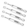 4Pcs Hook to Hook Turnbuckle Stainless Steel Hardware Kit for