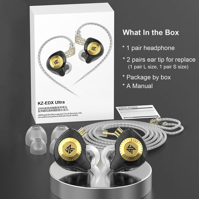 KZ EDX Ultra Wired Headphones in Ear Monitors HiFi Ear
