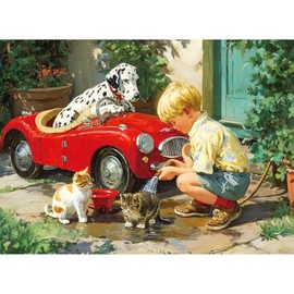 300 Piece Puzzle for Adults, Cute Dogs Jigsaw Puzzle 300 Pieces, Funny Cat Jigsaw Puzzles for Adults Seniors, with Letters on Back, Fun Challenging Family Games Holiday Party Gifts, 20.5×15 in