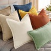 decorUhome Corduroy Sage Green Throw Pillow Covers 18x18 Set of