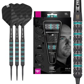 Target Darts Unisex Adult Rob Cross Black Edition 90% Tungsten Swiss Point Steel Darts Set, Black, 23G