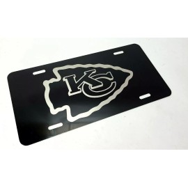 BLVD KC Chiefs Kanas City aluminum license plate laser etched car front tag Man Cave