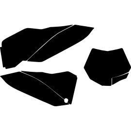 Factory EFX KTM Black Number Plate Backgrounds Graphics 07-10 125 200 250 380 400 EXC SX SXF