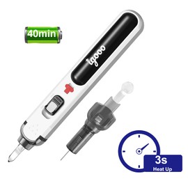 igooo Cordless Speed-Heating Soldering Pen, Portable Soldering Iron, Rechargeable Li-ion Battery, 3 Seconds Superfast Heat Up, LED light, Electronic Soldering Kit, Heat Cutter, Pyrography Wood Burning