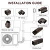 3" W 10Ft L Brown Line Set Cover Kit for