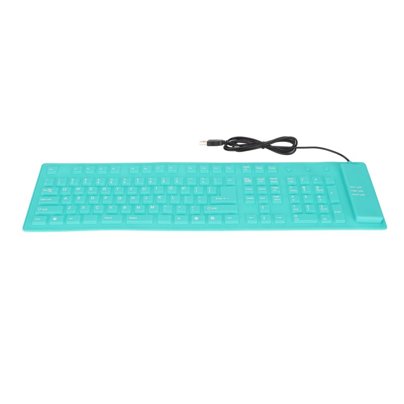 Foldable Silicone Keyboard 108 Keys Silicone Foldable USB Wired Waterproof