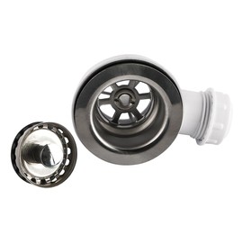 Sarini Stainless Steel Kitchen Sink Basket Strainer Stopper, Sink Strainer 70mm Pp Flange Sink Basket Strainer, Mini Basket Strainer Waste Kit Kitchen Flange