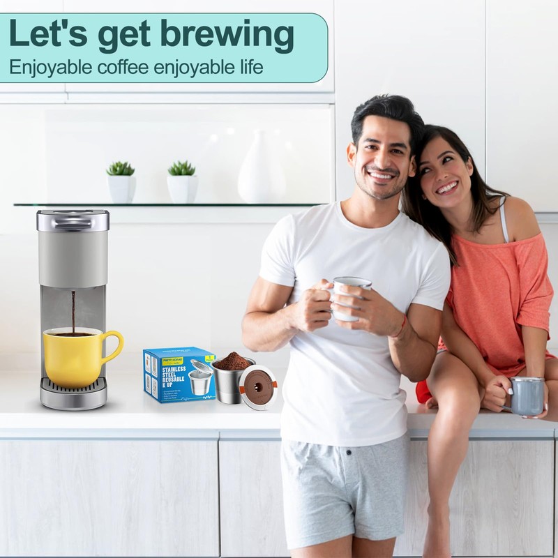 RETHONE K Cup Reusable Coffee Pods, Stainless Steel Reusable K