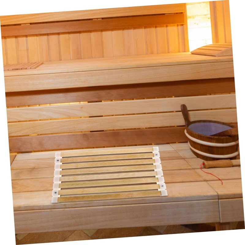 FOMIYES Bamboo Sauna Bench Mat Heat Tolerant Non-Slip and Stylish