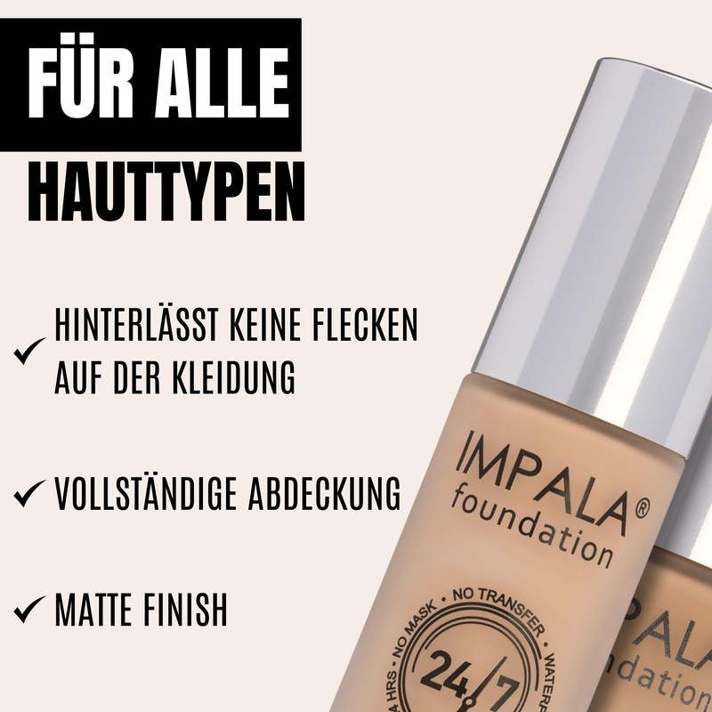 Impala - 24/7 Waterproof Foundation | Bone Colour Nº 01
