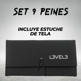 Set De Peines Para Barbería Level 3 Multifuncionales 9 Pzs