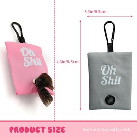 JYNXOR 2 Pcs Kotbeutelspender,Hundekotbeutelspender Aus Weichem Stoff Mit Karabiner,Kompatibel Mit Allen Leinen,Kotbeutelhalter Für Standard-Kotbeutel,Kotbeutelspender Für Hunde,Hundekotbeutel Halter