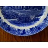 7" Blue & White MONTICELLO Souvenir Plate OLD ENGLISH STAFFORDSHIRE
