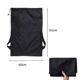 Travel Laundry Bag with Drawstring Closure, 60 x 92cm Heavy Duty Laundry Bag Dirty Clothes Drawstring Bag with Water-Resistant Fabric for Home,Students,Travel, Holiday(Black)