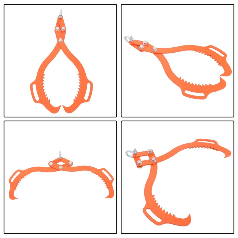 Timunr 2 Serrated Claw Hook,Log Lifting Tongs, Heavy Duty Grapple