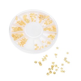 IWOWHERO Box-Packed Nail Art Metal Rivet Studs for DIY Design Mixed Ocean Series Decorations for Women and Girls for Salon and Home Use Nail Art