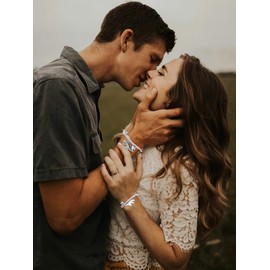 Dinosaur Couples Bracelets Matching Bracelets for Couples Boyfriend Girlfriend Friendship Bracelets Mother Daughter Relationship Bracelet for Family Friends Sister Daughter Jewelry Gifts (gray&gray)