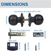 Comfhouse Round Ball Privacy Door Knob for Bedroom and Bathroom,