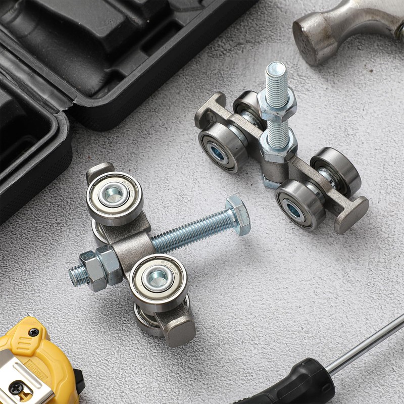 Tallew 4 Pcs 4 Wheel Silent Trolley Assembly Rollers for