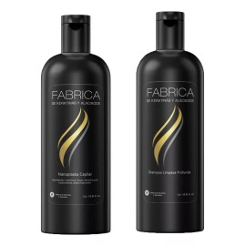 Fabrica de Keratinas Nanoplastia Capilar 1lt + Shampoo De Limpieza Profunda 1lt