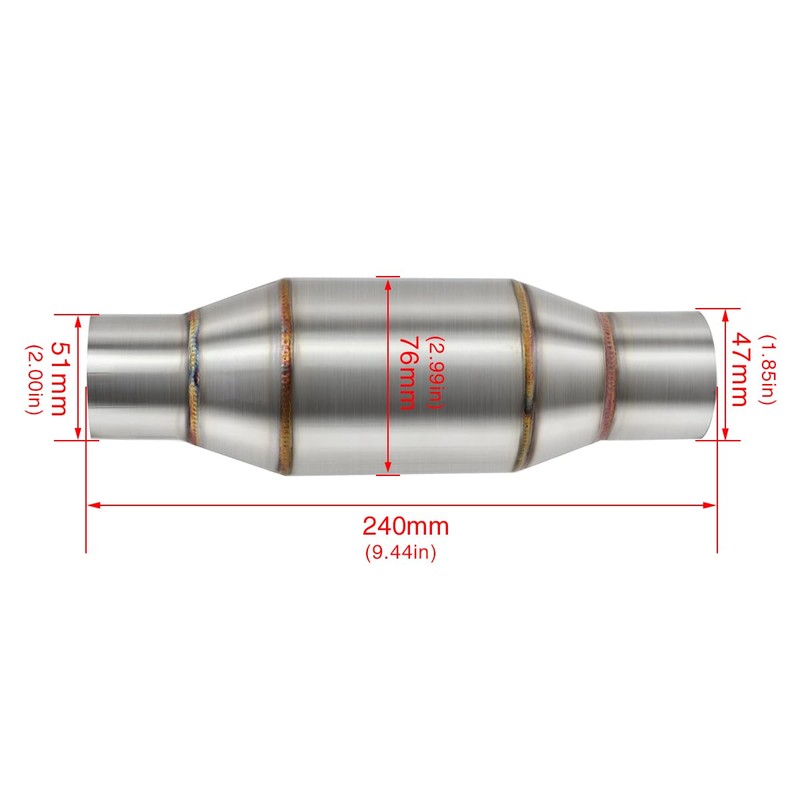 Exhaust Pipe Resonator Silencer DB Killer Silent Center Tube Expansion