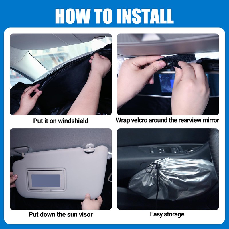 XCBYT Sun Protection Car Windscreen for Skoda Octavia 2018-2024, Thickened
