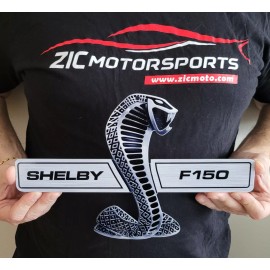 ZIC Motorsports SHELBY F150 F-150 Cobra Snake Badge Steel Sign  -  Small 12" x 8"
