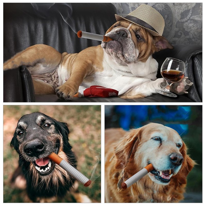 Half Forest 4 Stück Hundespielzeug Zigarette Interaktives Hundespielzeug Lustige Zigarettenform