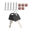 RV Toilet Bathroom Door Lock with 2 Key for Caravan