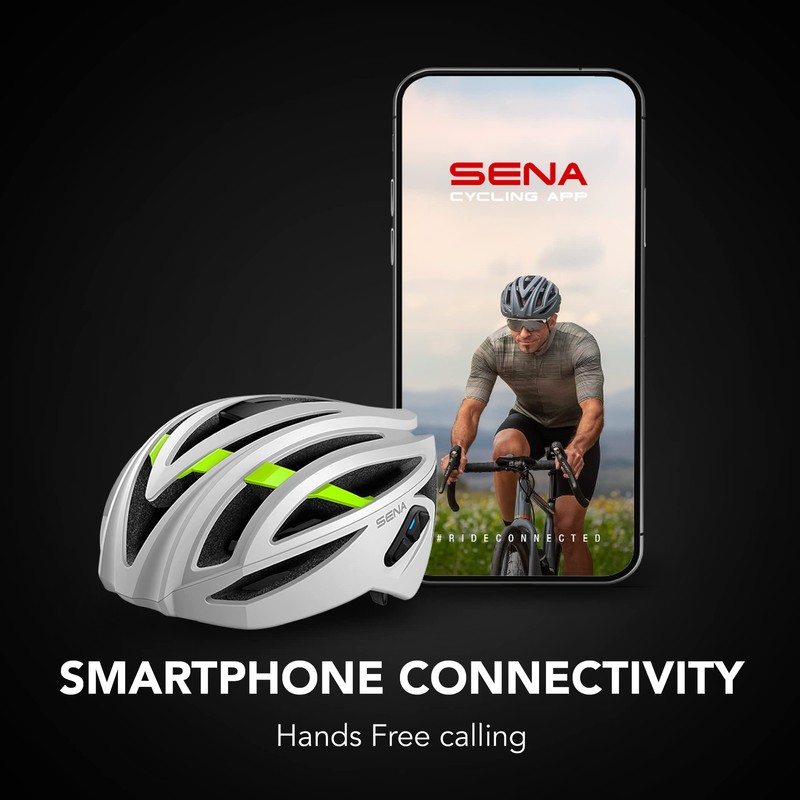 Sena R2 Road Cycling Smart Bluetooth Helmet (Matte Black, Large)