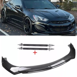 CNPAPC For Hyundai Genesis Coupe Carbon Fiber Style Front Bumper Lip Spoiler Body Kits