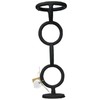 Mud Pie Medium Chain Link Candlestick, Black